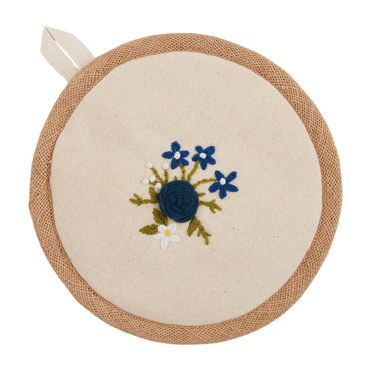 Floral Embroidery Pot Holders