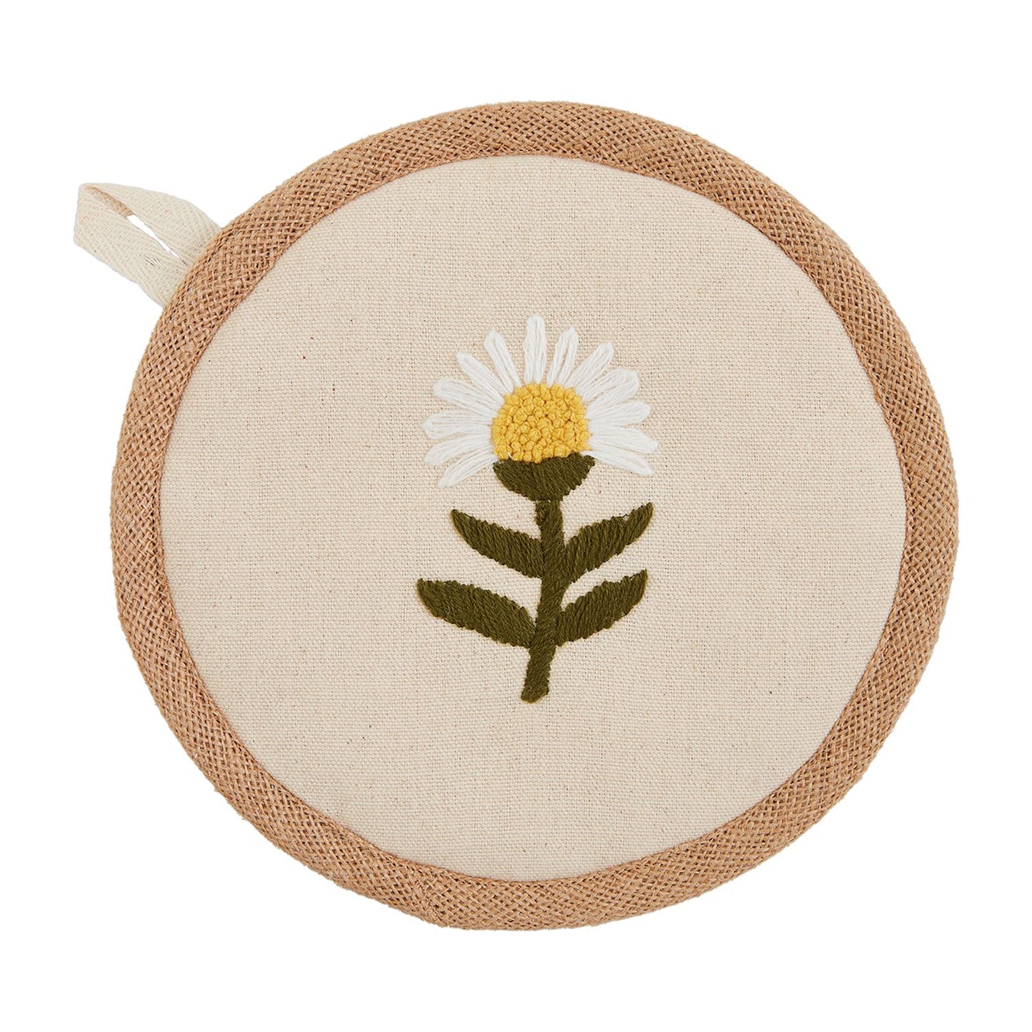 Floral Embroidery Pot Holders