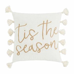 Tis The Season Gold Pillow