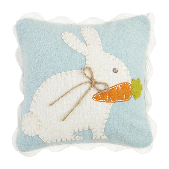 Bunny with Carrot Mini Pillow