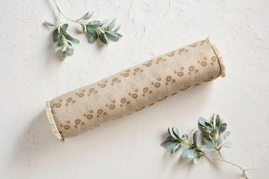 Taupe Block Print Bolster