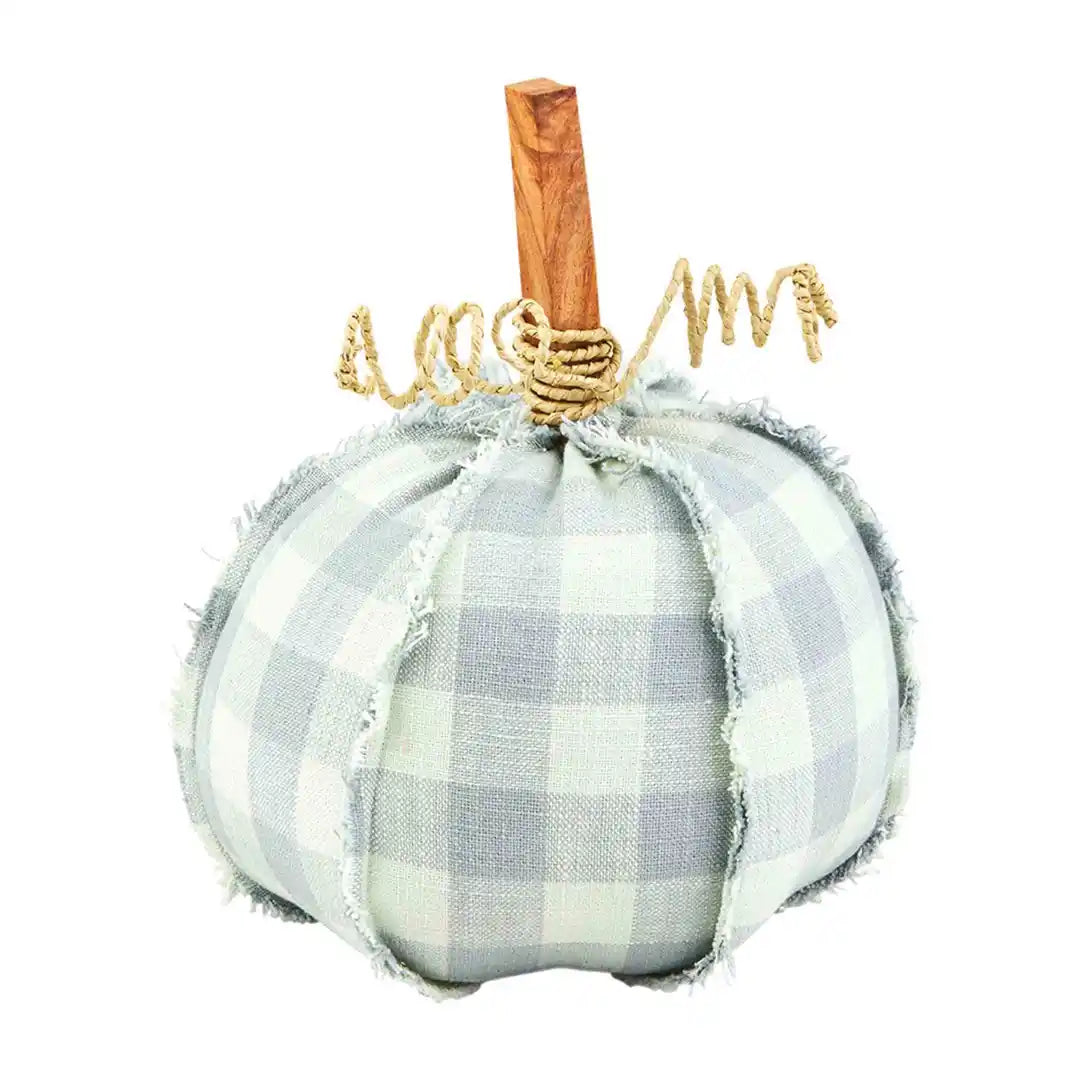 GINGHAM PUMPKIN SITTER - 3 Colors/Sizes