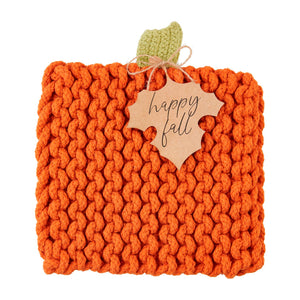 Knit Pumpkin Trivet