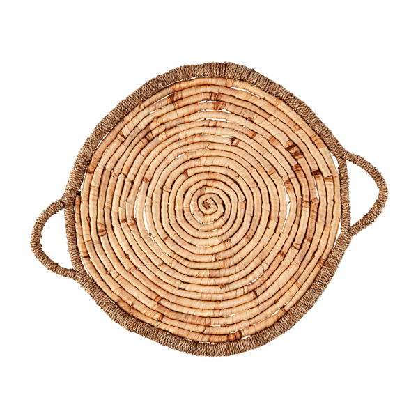 Round Woven Flat Tray