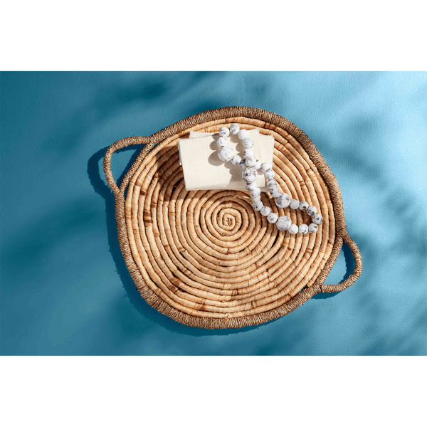 Round Woven Flat Tray
