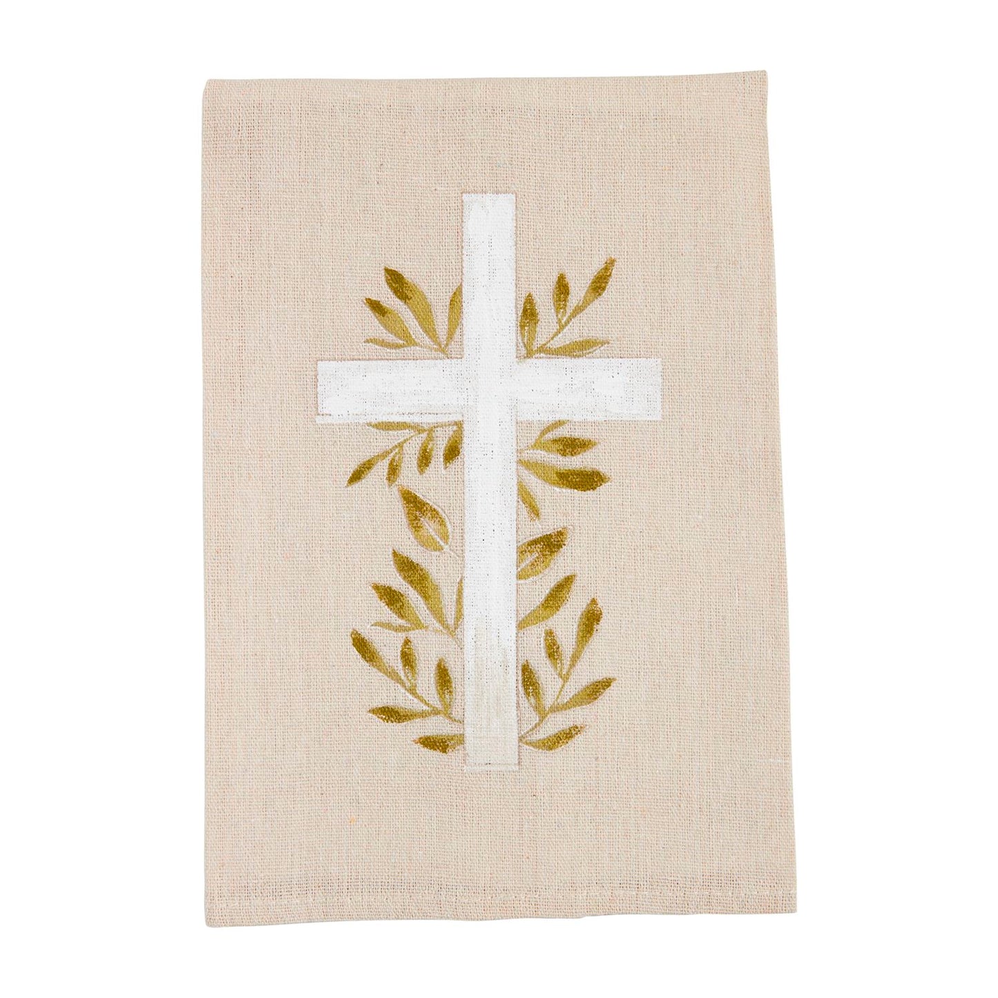 Cross or Church Painted Tea Towel