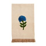 Blue Floral Embroidered Towel