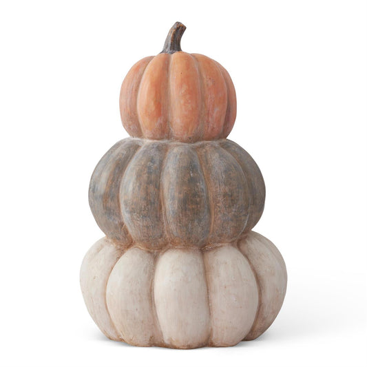 Orange, Brown and Green Pumpkin Stack