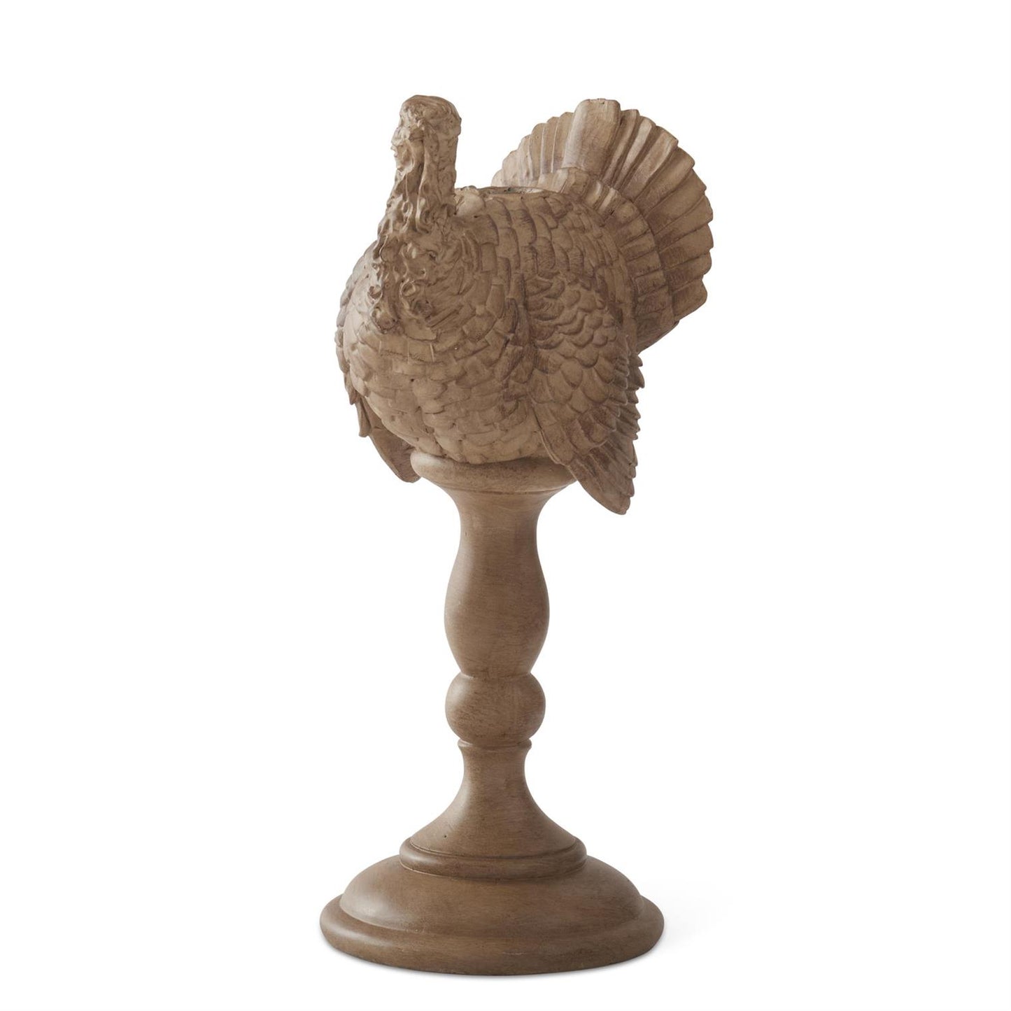 Brown Resin Turkey Taper Candleholder