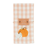 Fall Embroidery Check Napkins