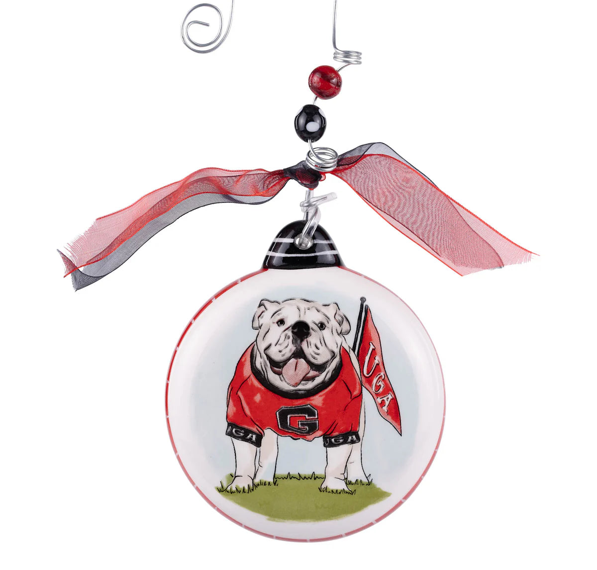 Georgia Mascot Puff Ornament