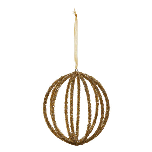 Antiqued Gold Beaded Ornament