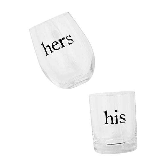 His / Hers Boxed Glass Set