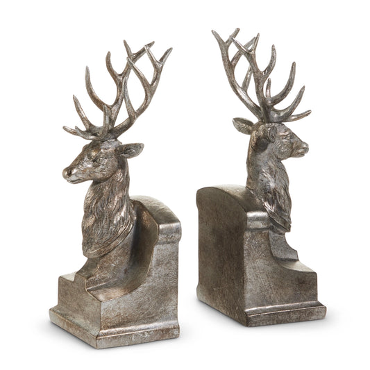 Pewter Deer Book Ends - S/2