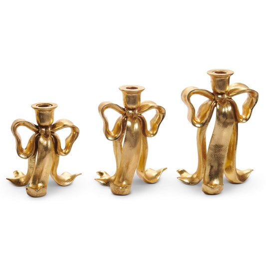 Bow Candle Sticks S/3