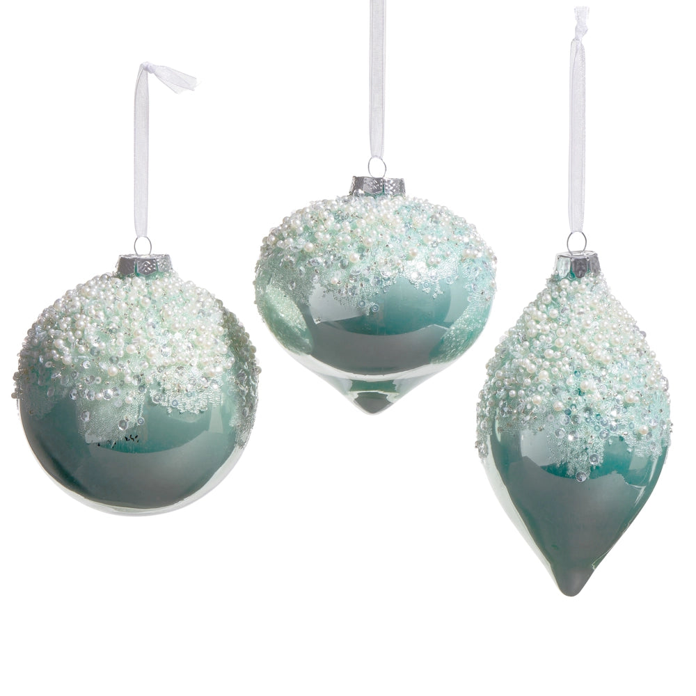 Pearl Frosted Blue Ornament