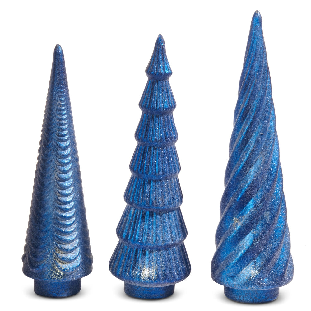 Lighted Blue Sugar Tabletop Tree