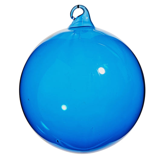 Blue Sheer Blown Glass Ornament