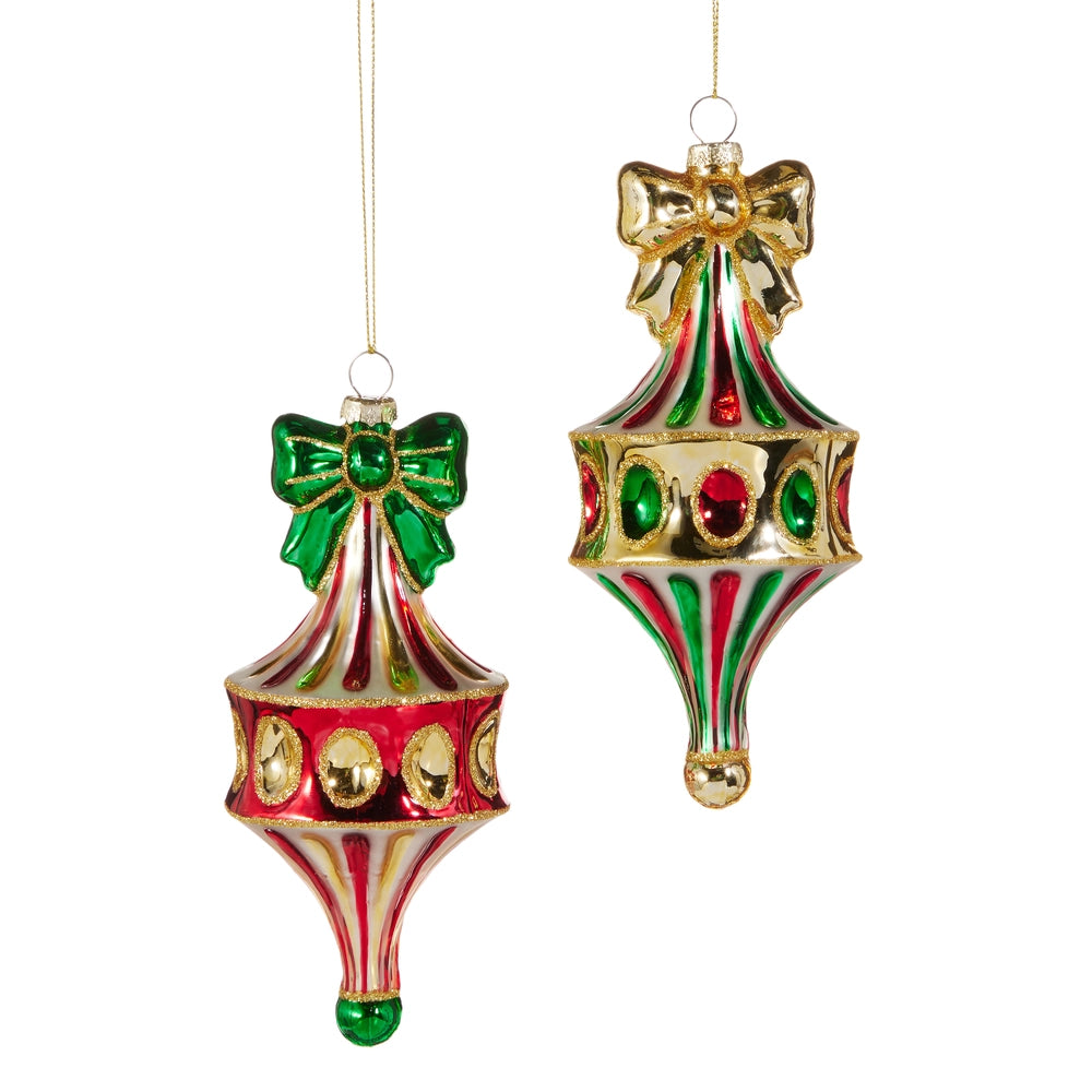 Red Green Fairground Finial Ornament