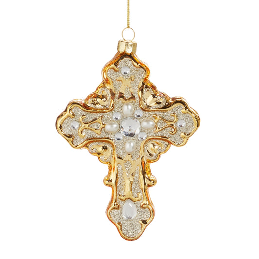 Gold Cross Ornament