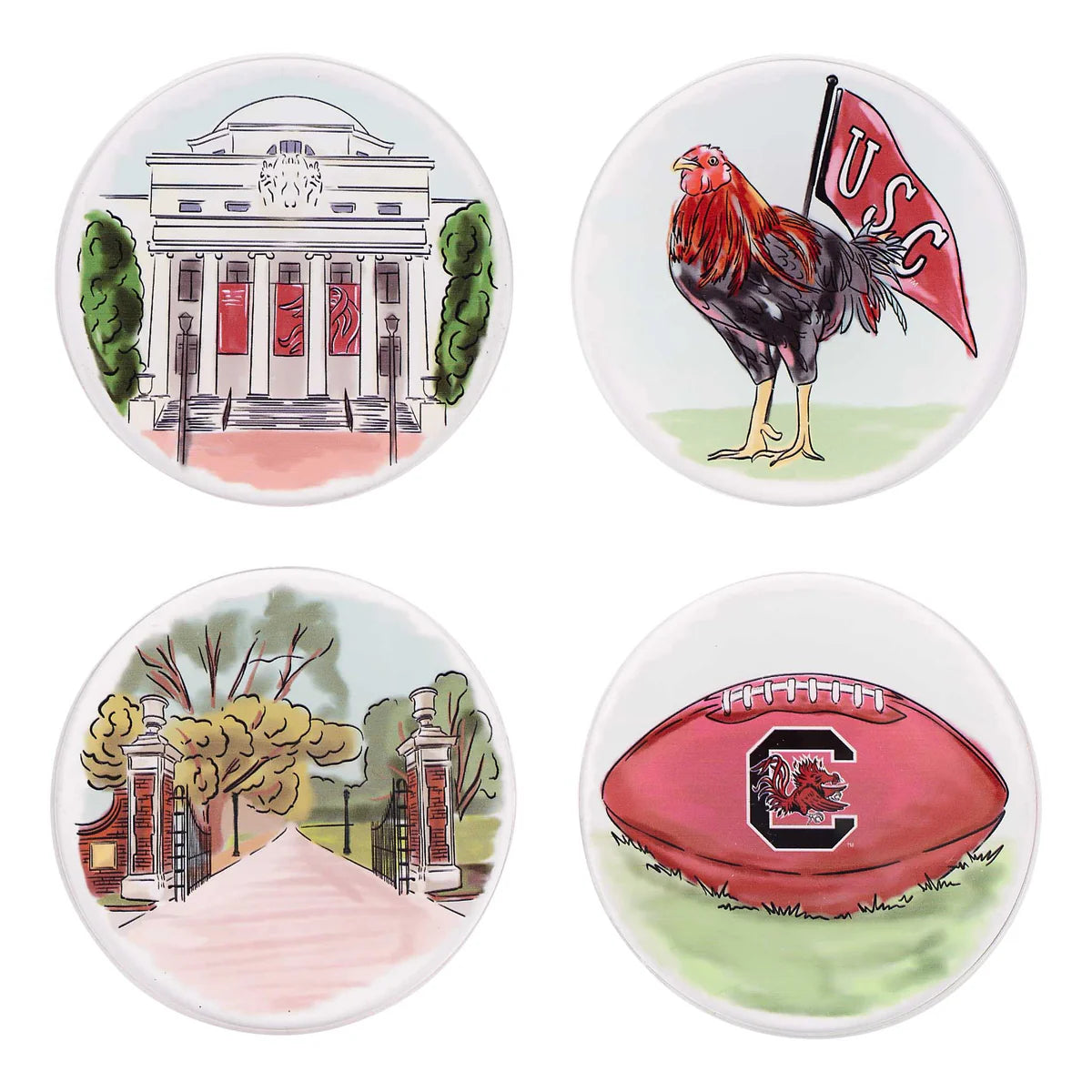 University of South Carolina Icon Coaster Set of 4