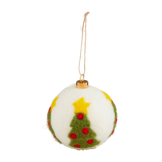 Tree Wool Ball Ornament