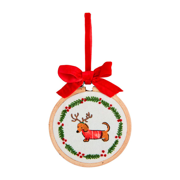 Daschund Pet Hoop Ornament