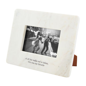 "All The Walks" 4x6 Marble Picture Frame