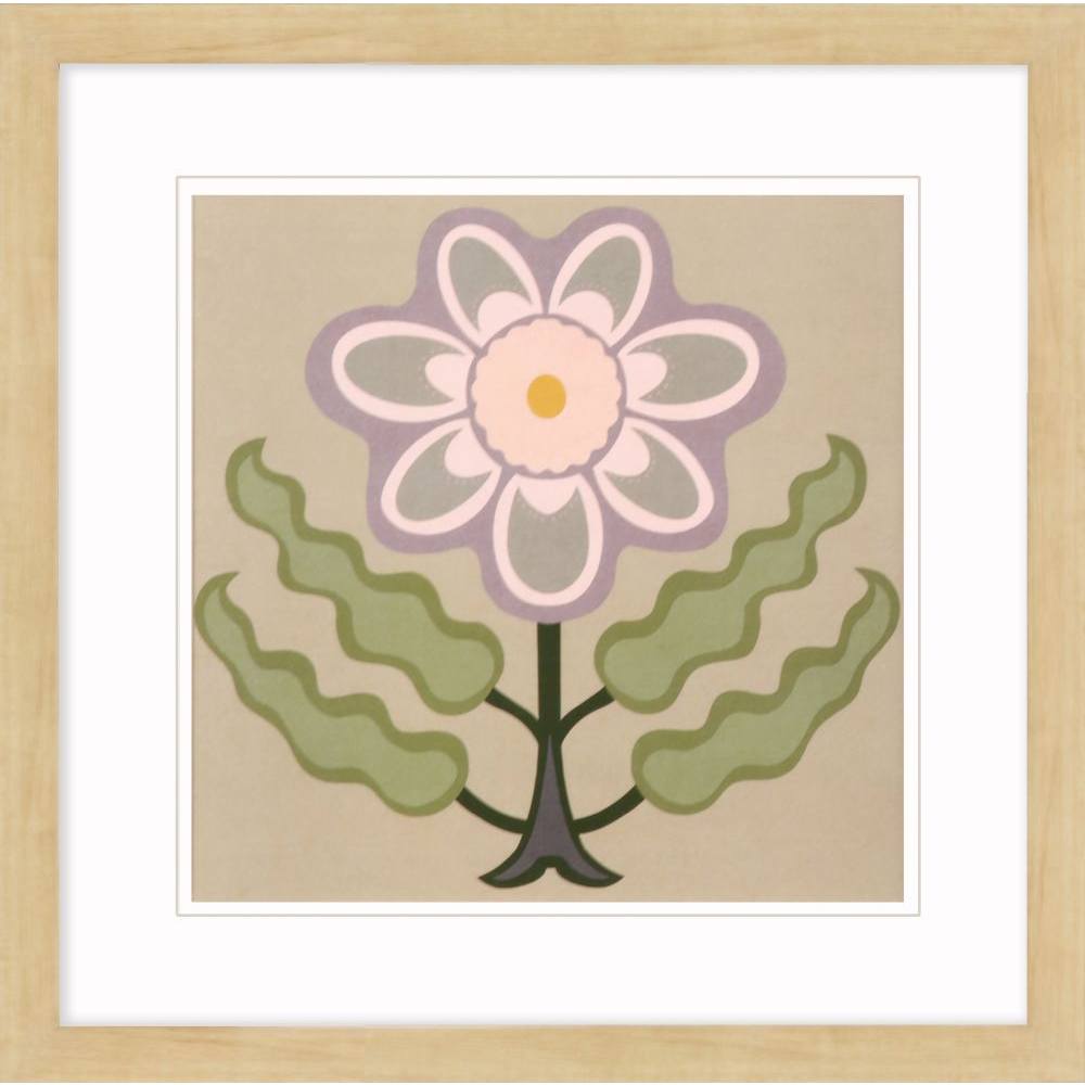 Graphic Folk Flower Framed Art - Set of Four