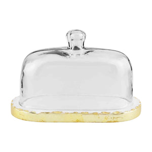 Marble Gold Edge Butter Dish