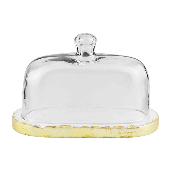 Marble Gold Edge Butter Dish