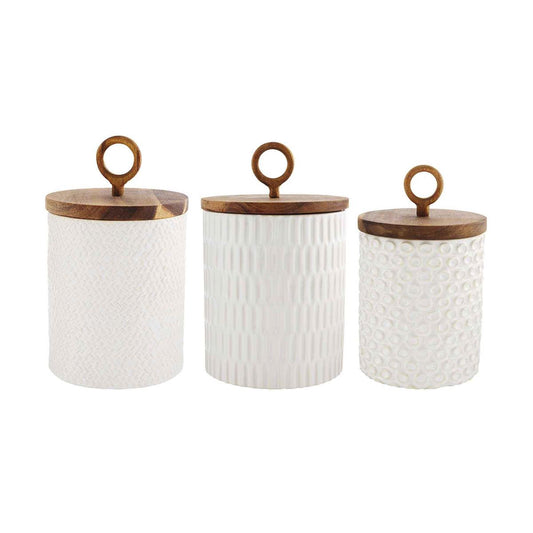 Stoneware Canister Set