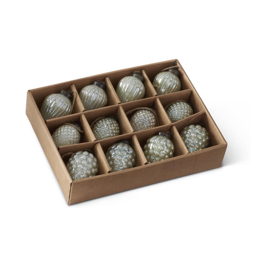 Mercury Glass Acorn Ornaments