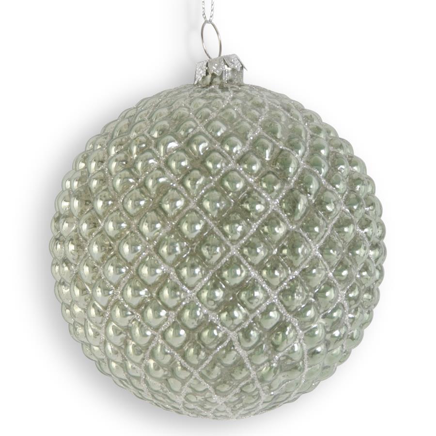Sage Green Mercury Glass Ornament