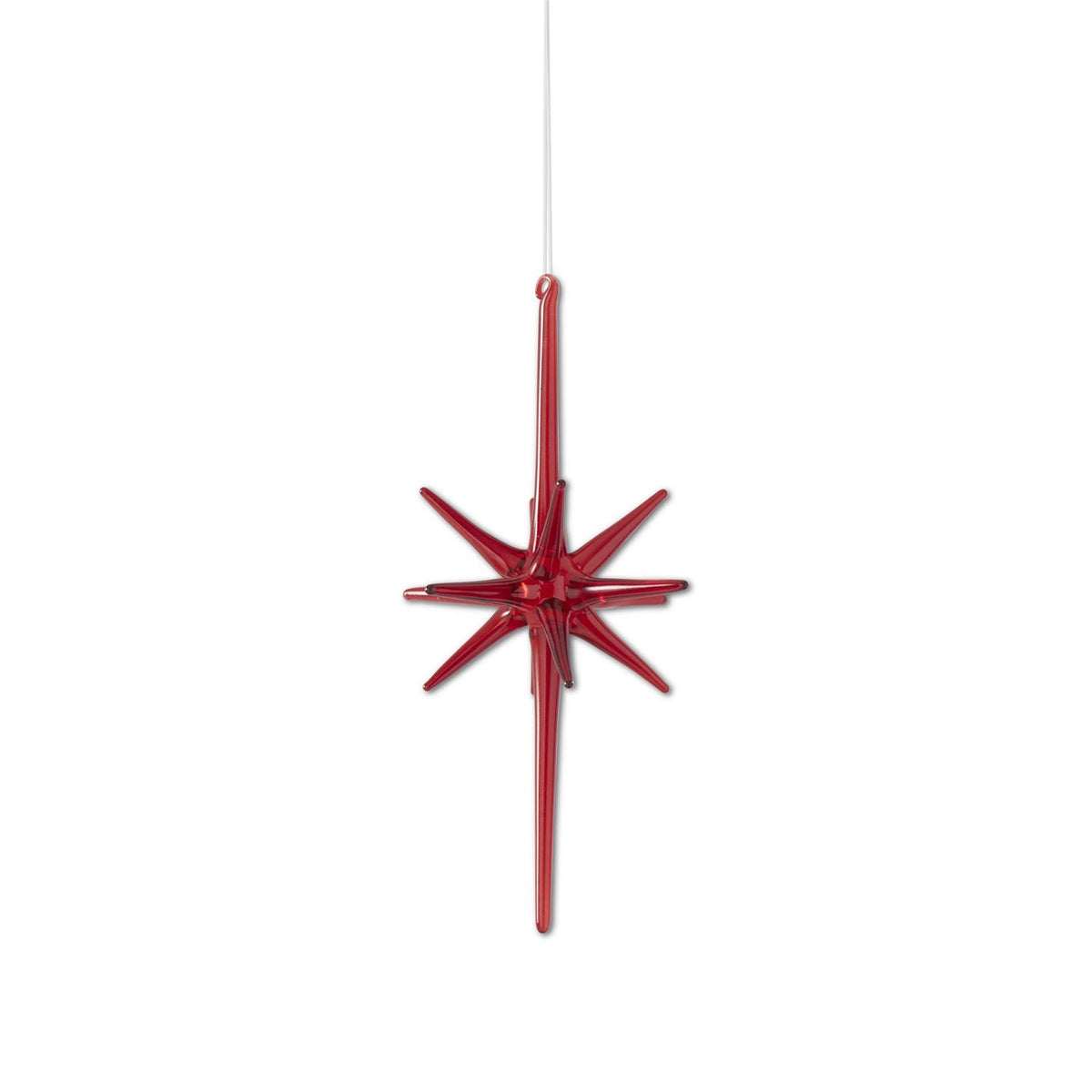 Red Glass Starburst Ornament
