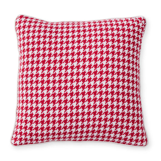 Red & White Cotton Houndstooth