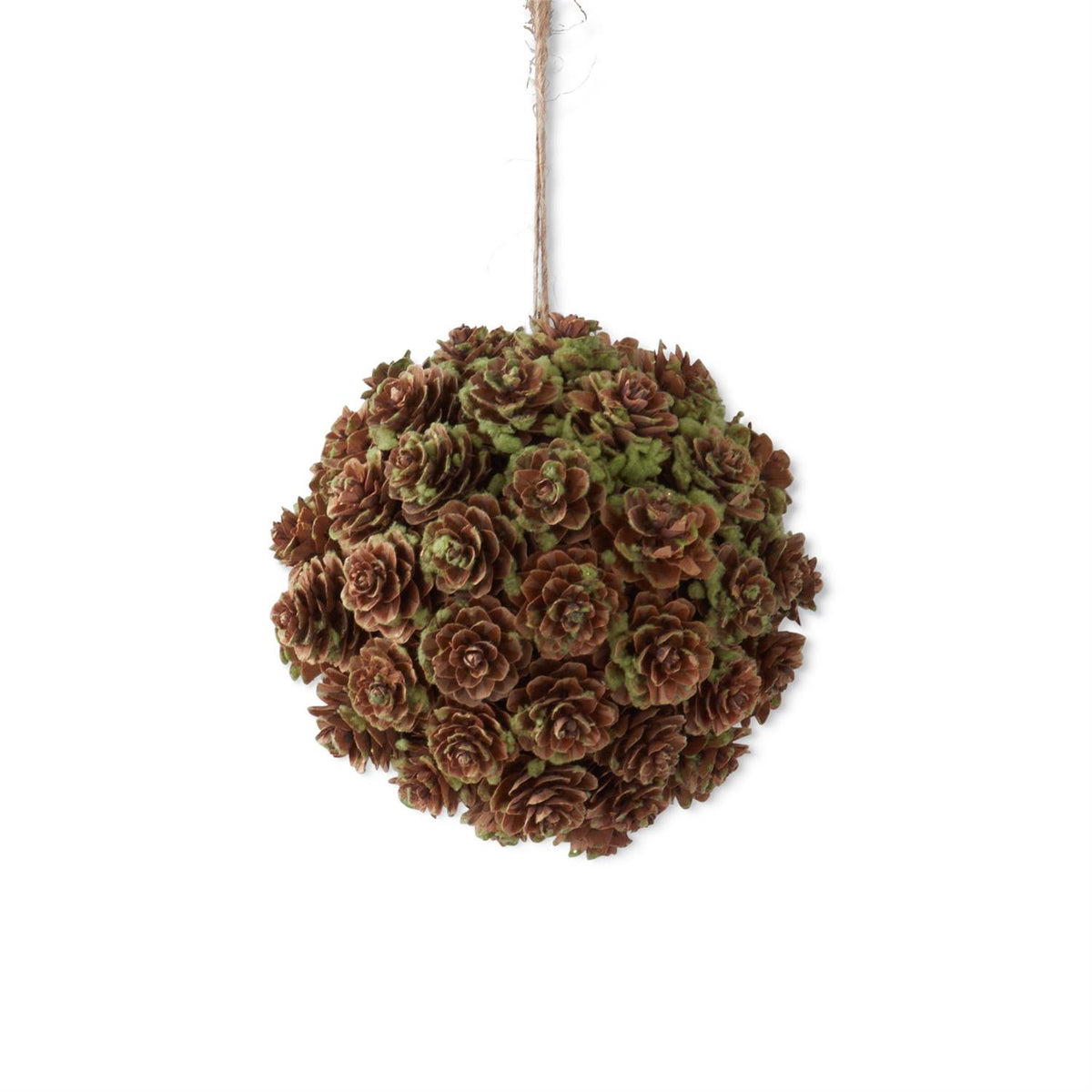 Green & Brown Mini Pinecone Ball