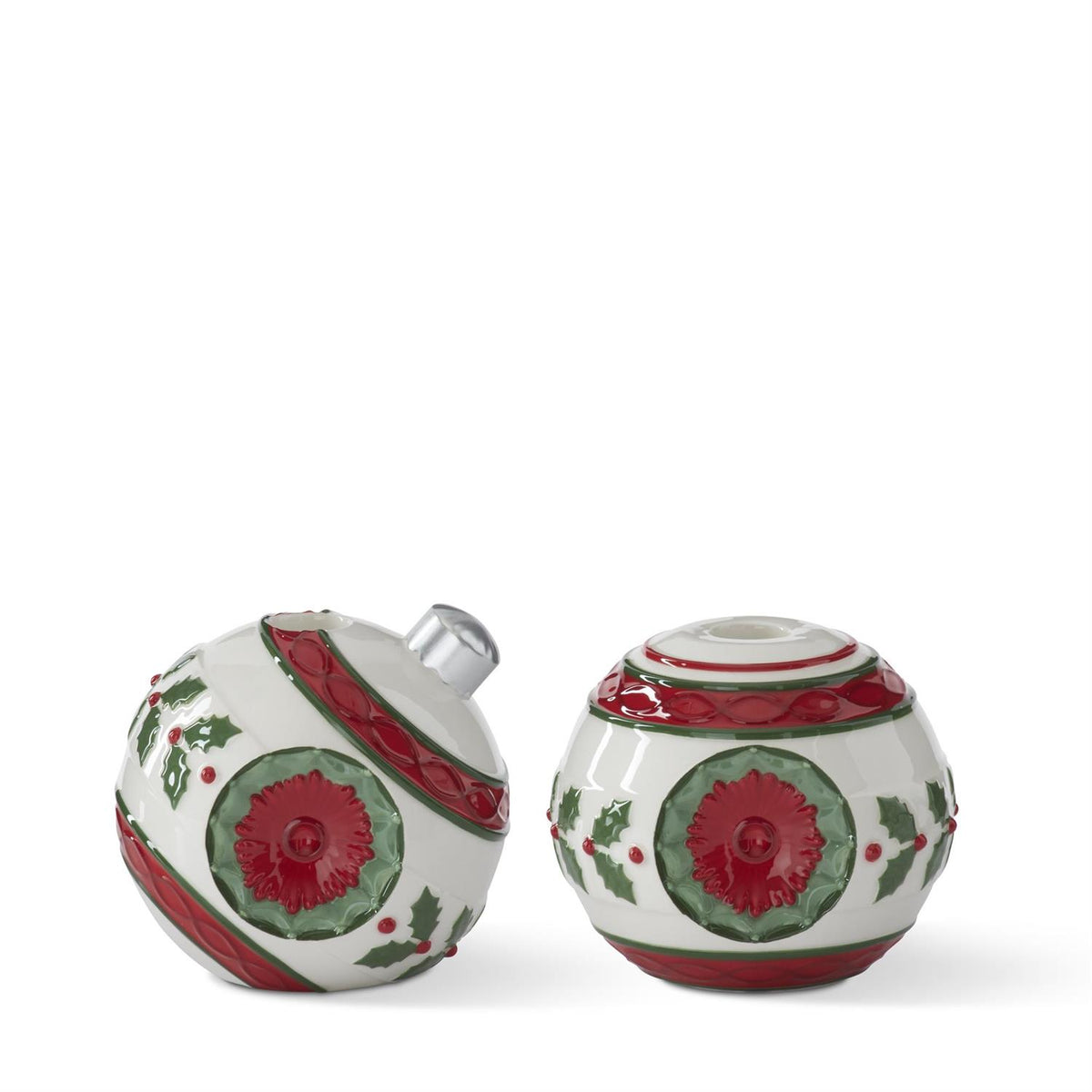 Ceramic Ornament Taper Candleholders