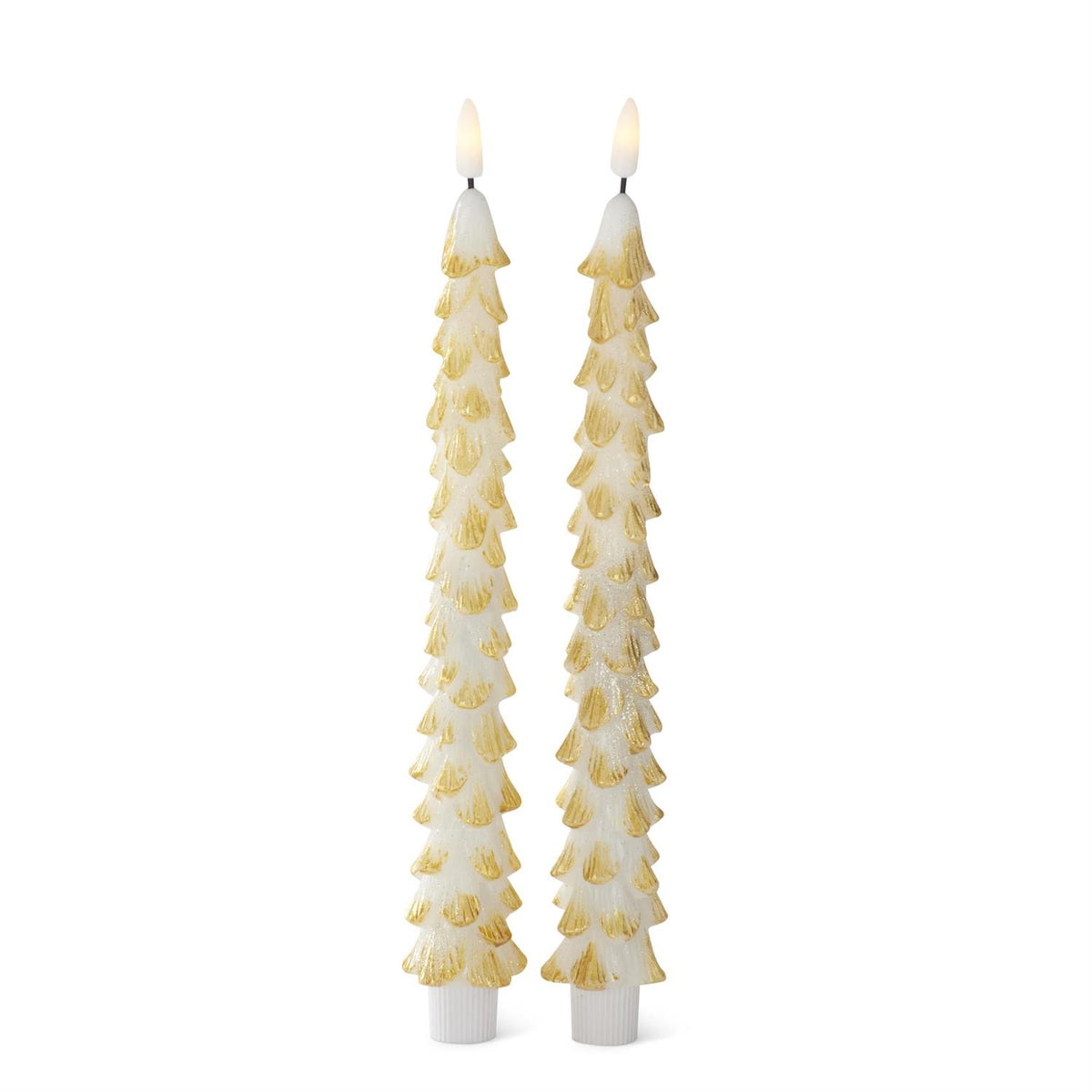 Gold LED Christmas Tree Taper Candles
