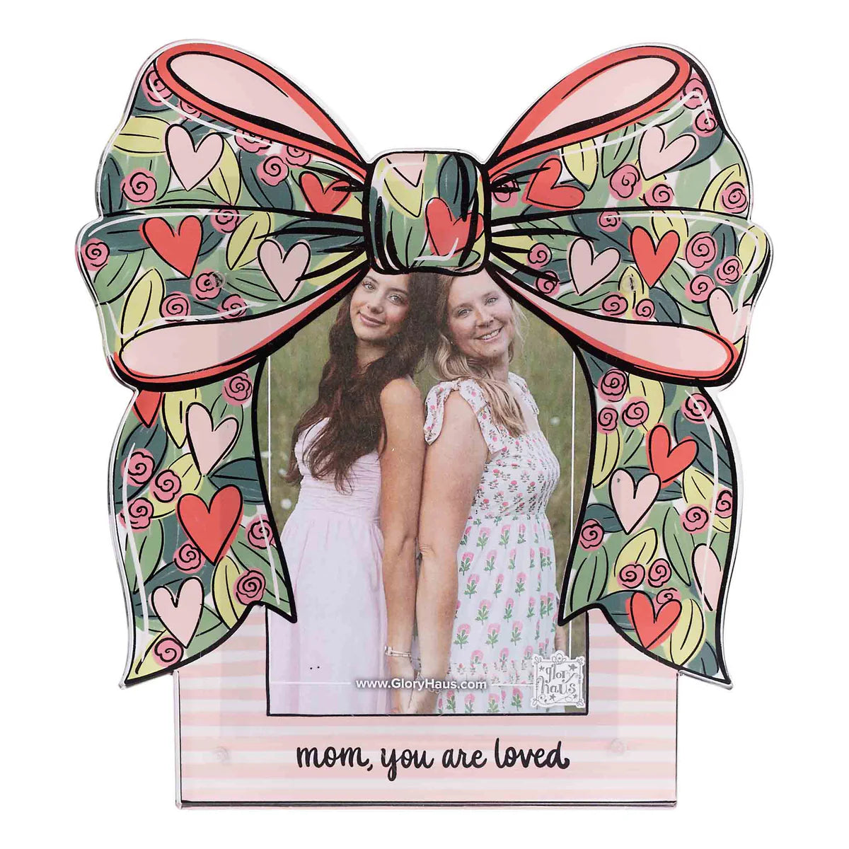 Hearts & Flowers Mom Acrylic Frame