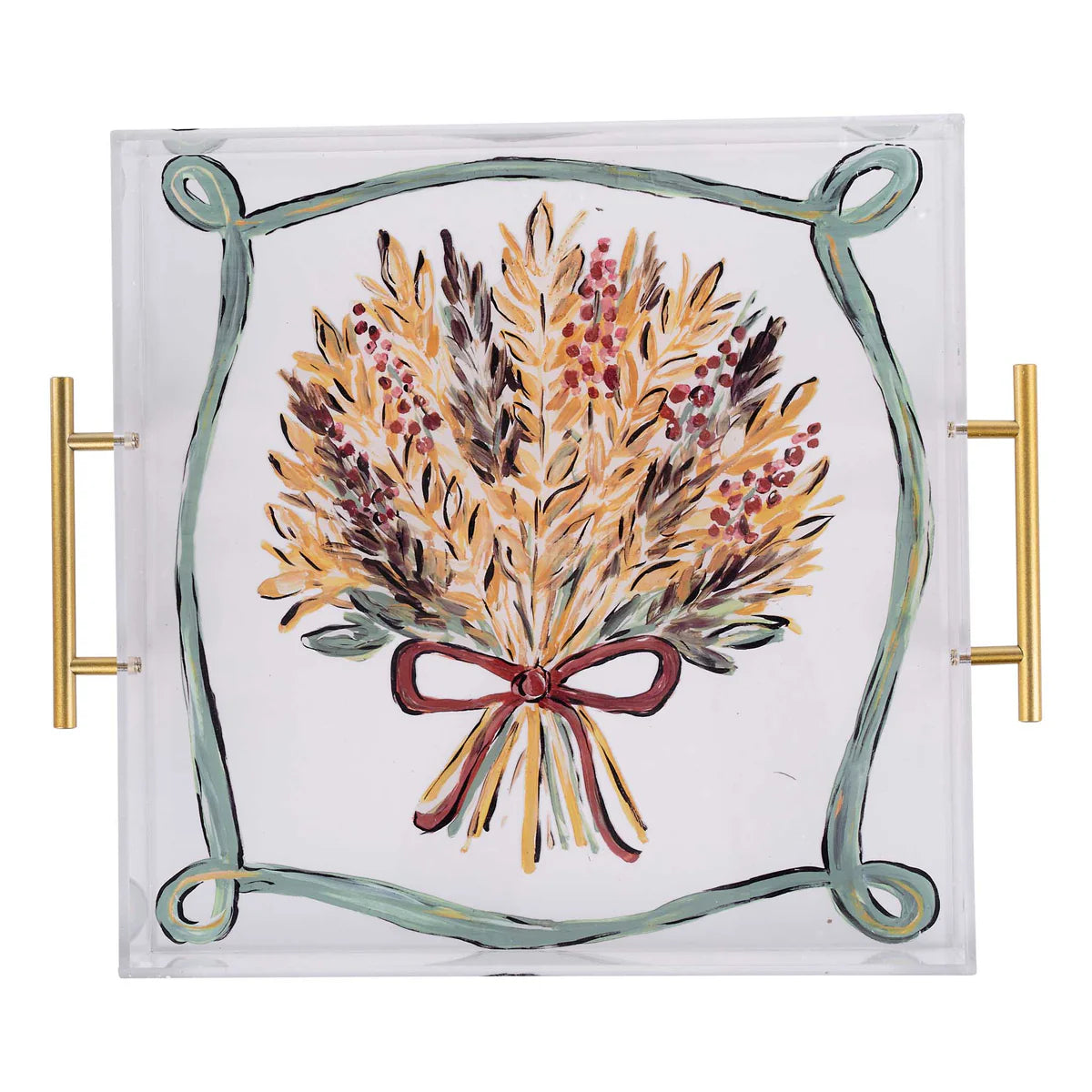 Wheat and Berries Acrylic Tray