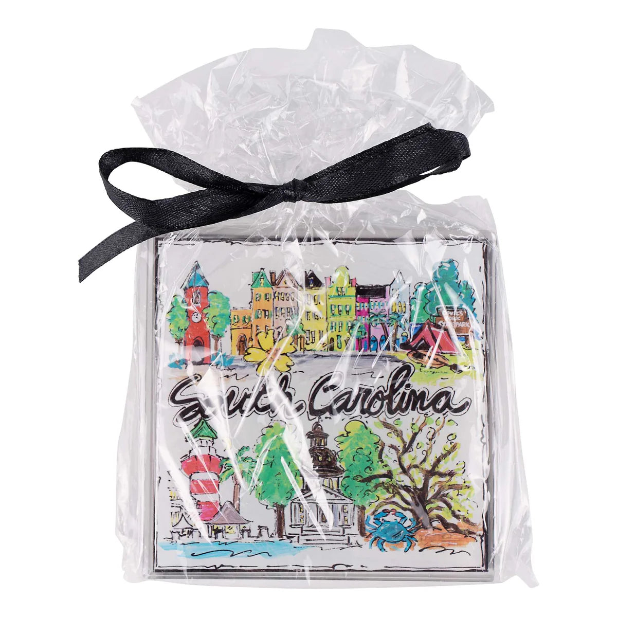 South Carolina State Icon Acrylic Coaster Set