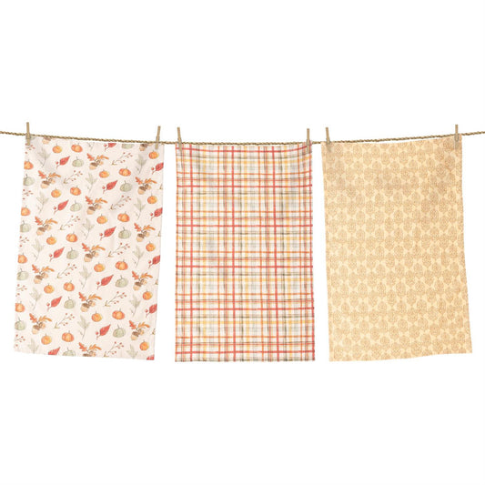 Tea Towels - Autumn Fun Prints (Set Of 3)
