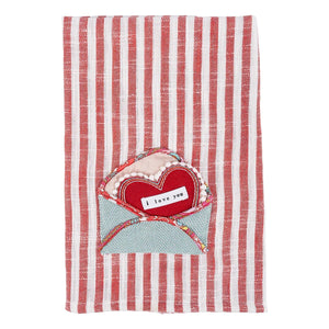 Heart in Envelope Tea Towel
