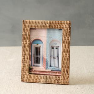 Wicker Rattan Photo Frame