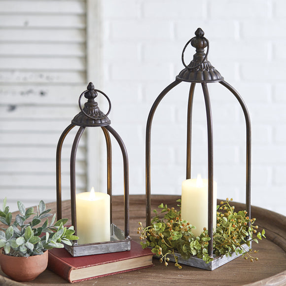 Mixed Metal Open Lanterns