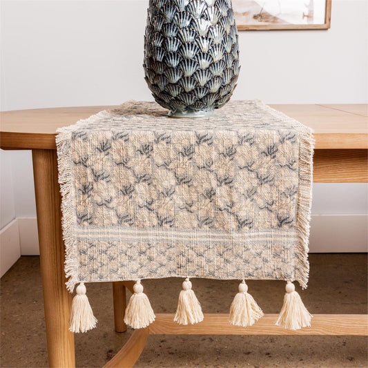 Winward Blue Block Table Runner
