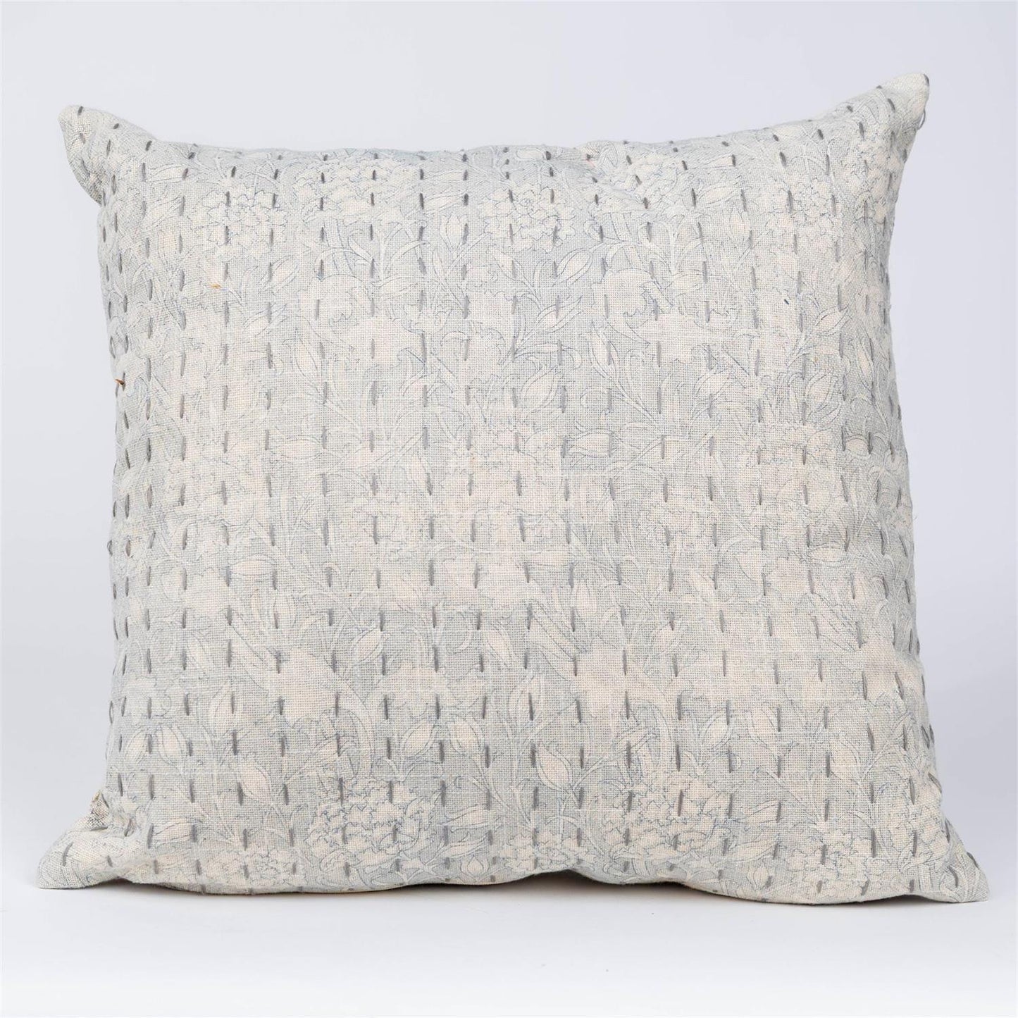Winward Blue with Kantha Stitch Pillow