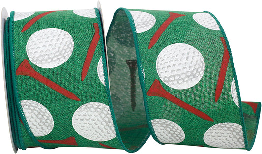 Golf Balls & Tees Wired Edge-Rd/Green-2.5"X10YDS
