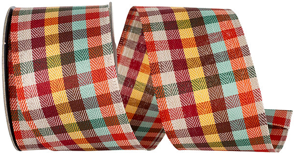 Tonal Twill Plaid Ribbon - 2.5" x 10yds